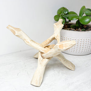 Wooden Cobra Tripod Sphere Stands | Various Sized